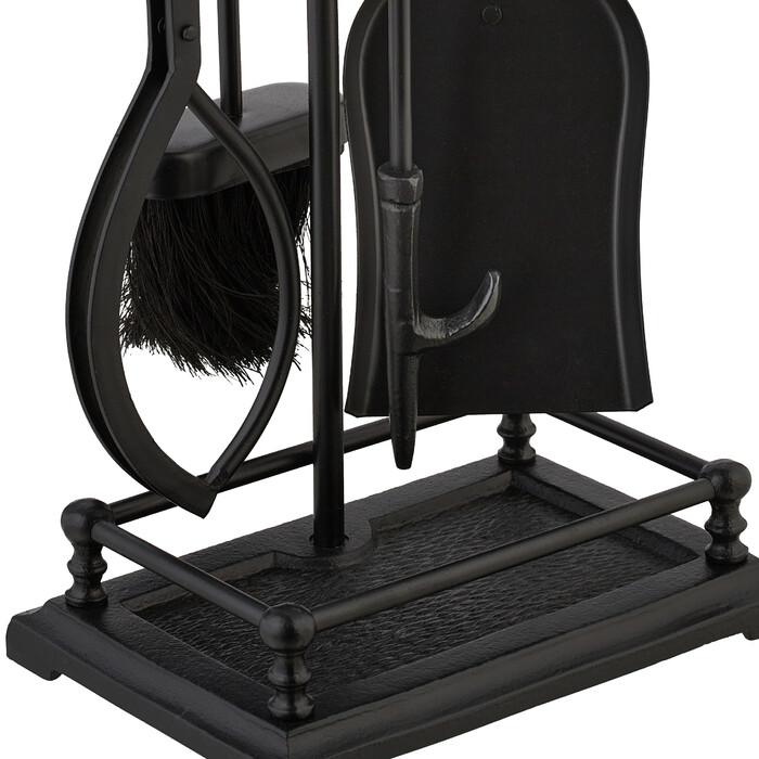 Relaxdays 5-Piece Fireplace Tool Set in Black
