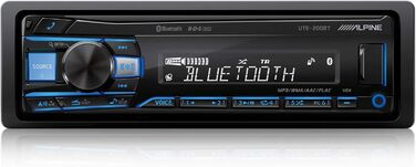 Alpine Electronics UTE-200BT автомобільна магнітола Bluetooth 1DIN, чорна, RGB-підсвітка