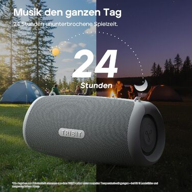 Tribit StormBox Lava: Портативна Bluetooth колонка 80 Вт, чорна. Водонепроникна (IP67), 24 год, Bluetooth 5.4, EQ, Bass Boost, TWS для вечірок, пляжу, кемпінгу
