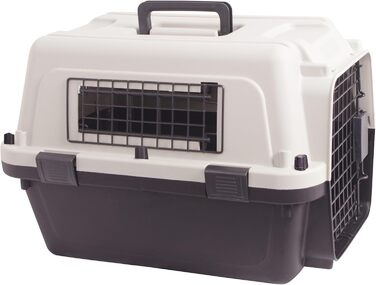 Пластиковий переноска для собак та котів, портативна, для подорожей, без коліс, світло-коричневий