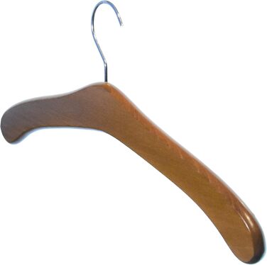 Hagspiel Clothes Hangers - 5 Pack. Wooden coat hangers made of beechwood, Made in Austria (stained oak)