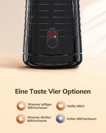 Електричний піноутворювач для молока Morpilot, 650W, нержавіюча сталь, 240мл, для гарячого та холодного молока, шоколаду, миється в посудомийній машині