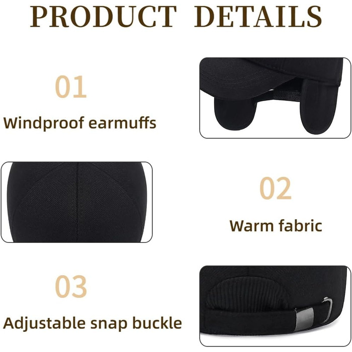 Чоловіча зимова кепка basecap з відкидними навушниками, унісекс, бейсболка з клапанами, спортивна кепка Dad Hat темно-сірого кольору