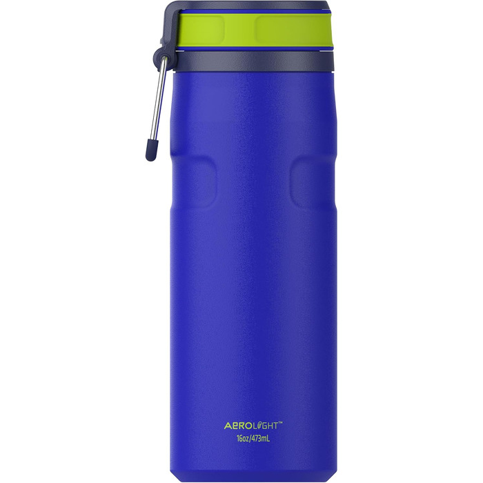 Термос-пляшка STANLEY 1913 IceFlow Bottle Twist Flip 0.47L, герметична пляшка для води з кришкою Twist Flip, Cobalt Chartreuse