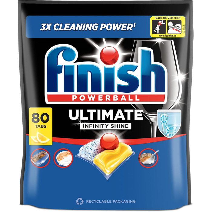 Таблетки для посудомийної машини Finish Ultimate Infinity Shine Citrus, економ-упаковка, 80 шт.