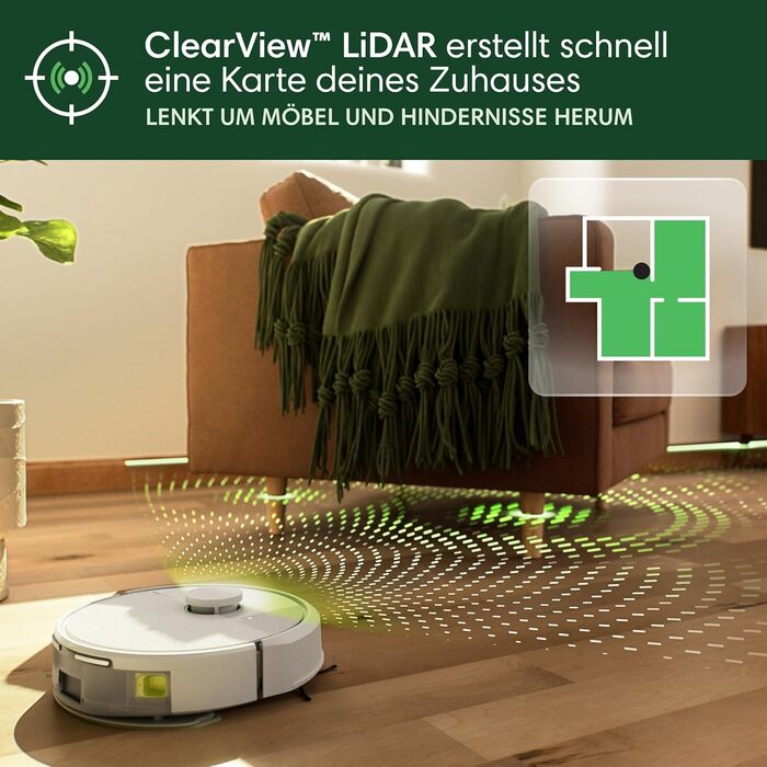 iRobot Roomba 105 Combo + AutoEmpty Dock: Робот-пилосос з автопорожненням, функція миття, LiDAR, 7000Pa, 120 хв, App - Чорний