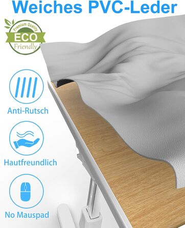 Столик для ноутбука Potuopy з регулюванням висоти та кута нахилу, великий (60*40 см), сірий