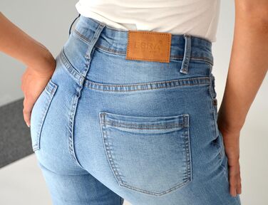 Джинси ESRA жіночі прямі з високою талією, еластичні, модель J735 (розмір 34)