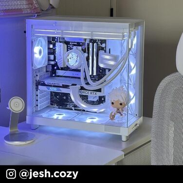 NZXT H6 Flow: Корпус ПК Mid-Tower з двома камерами, чорний, з 3 вентиляторами 120 мм