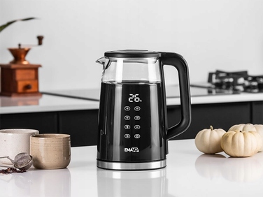 Електричний чайник Emavo з регулюванням температури, 2200 Вт, 1,7 л, чорний