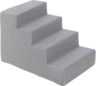 Сходинки для собак Velinda з 4 ступенями, сходи для котів, сходи для домашніх тварин, допомога у вході, пінопласт (сірий)