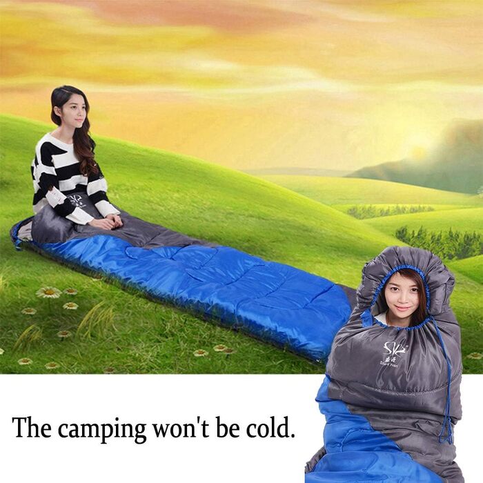 Camping Sleeping Bag, 4-Season, Waterproof, Outdoor Hiking, Backpacking, Travel Sleeping Bag, Portable Mummy Sleeping Bags for Adults, Kids