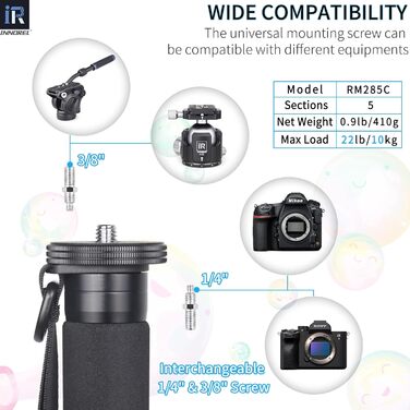 Штатив для камери INNOREL RM285C: професійний, легкий, для Canon, Nikon, Sony DSL
