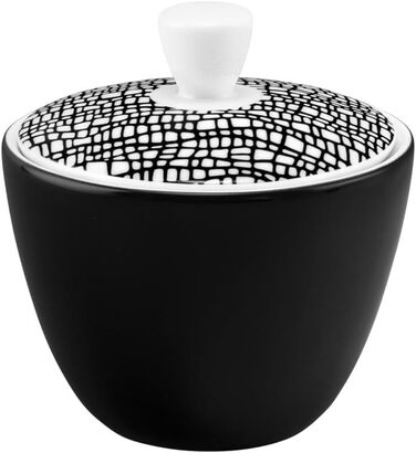 Seltmann Life Fashion Glamorous Sugar Bowl, 0.26 L, Black, 1-piece