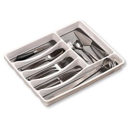 Органайзер для столових приборів Kesper, пластиковий (PP), 33.5x41x4.5 см, білий/сірий - для шухляди