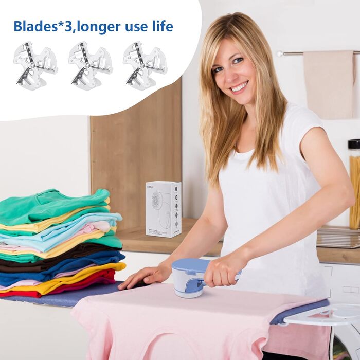 Електричний видалення ворсу для одягу, з USB-кабелем, змінна насадка, для пуловерів та вовни (зелений)