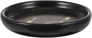 Керамічна мильниця FülleMore з ефектом мармуру, чорна, 11.2x2.2 см