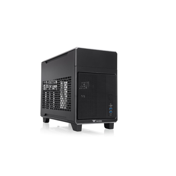 Корпус Thermaltake TR100 Black Mini-ITX SFF: 18.4L, Dual-Chamber, PCIe 4.0, підтримка AIO 280mm, тиха система охолодження