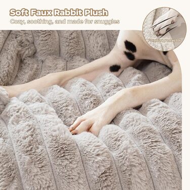 М'яке ліжко для собак Avont Flauschige, килимок-подушка для собак та котів знімний та пральний чохол, антиковзаюче дно, велике/світло-сірий, 105 x 18 x 95 см