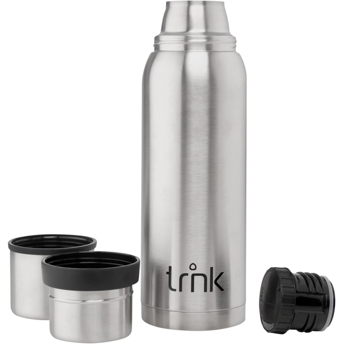 Термос Outdoor Arktis 2 - 1200 мл, нержавіюча сталь, BPA-free, зберігає тепло 32 години, з 2 кришками-чашками, для посудомийної машини, сірий колір