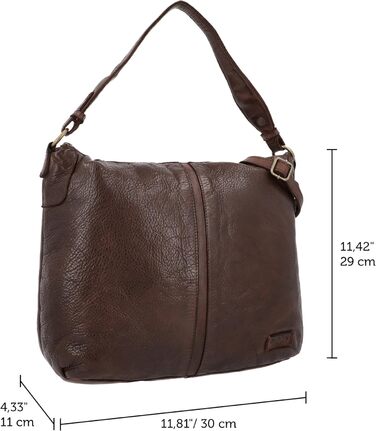 Сумка Gusti Shopper Leder Hannah для жінок: шкіряна сумка-шопер, сумка через плече, поясна сумка (коричнева)