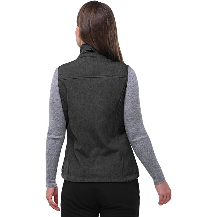 Жіноча легка софтшеллова жилетка 33,000ft - водонепроникна, вітрозахисна, для бігу, гольфу, туризму (48, Темно-сірий)