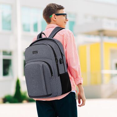 Шкільний рюкзак для хлопчиків та дівчаток-підлітків, рюкзак чоловічий жіночий, Daypack для ноутбука 15.6