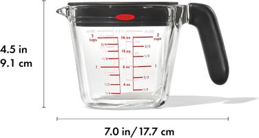 OXO Good Grips 500 ml Glass Measuring Cup with Lid