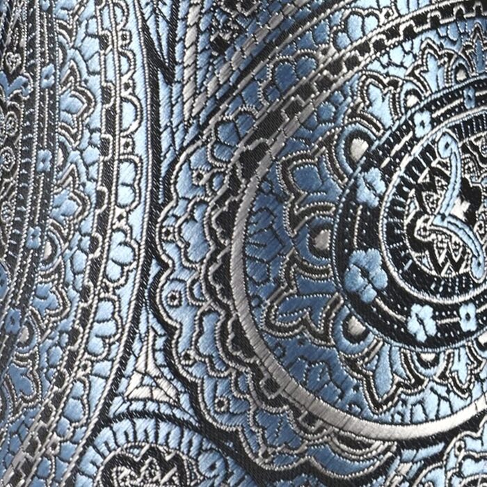 Краватка чоловіча GASSANI Paisley 7 см, набір 3 шт (чорний, блакитний, білий)