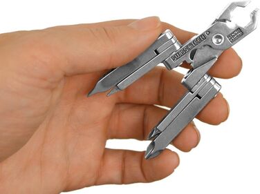 Swiss+Tech ST53100 Polished SS 19-in-1 Micro Pocket Multitool for Camping, Outdoor, Hardware