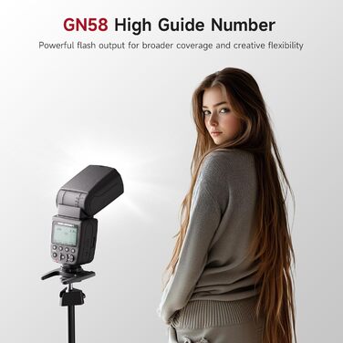 Фотоспалах PHOTOOLEX FK580-C для Canon DSLR: GN60, TTL, 1/20000s, 2.4G, швидке перероблення