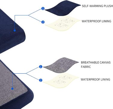 Кросер Лежанка для собак середнього розміру, 76x51 см, двостороння, блакитна. Підходить для собак та котів до 20 кг. Лежанка для собак, лежанка для котів, лежанка для тварин.