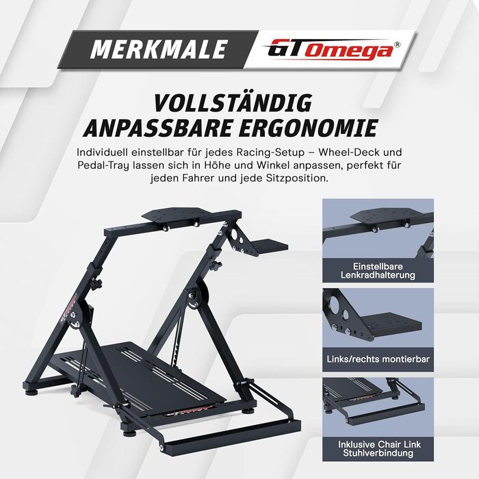 Тримач для ігрового керма GT OMEGA APEX – сумісний з Logitech G923, G29, G920, Thrustmaster T300, T500, TX, TH8A, Fanatec (PS4, Xbox)