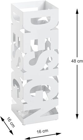 Підставка для парасольки HAKU Möbel, біла, металева, 16x48x16 см, сучасний стиль