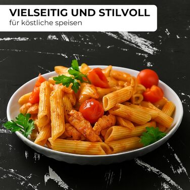 MIAMIO Набір посуду з 24 предметів з кераміки (тарілки) для 6 осіб, Palmanova Kollection. Підходить для миття в посудомийній машині та використання в мікрохвильовці.
