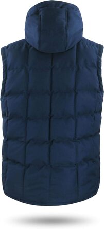 Жилет Normani Outdoor Sports з утепленням, водонепроникний, з капюшоном та шкіряним пачем (5XL, темно-синій)