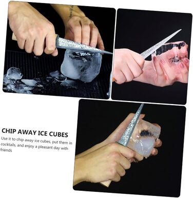 CRILSTYLEO Vintage Ice Skates Ice Pick Puer Tea Tool Antique Ice Pick Tapered Ice Pick Bartender Ice Pick Ice Cubes Ice Molds Ice Cubes Ice Picker Ice Chopper Wooden Khaki