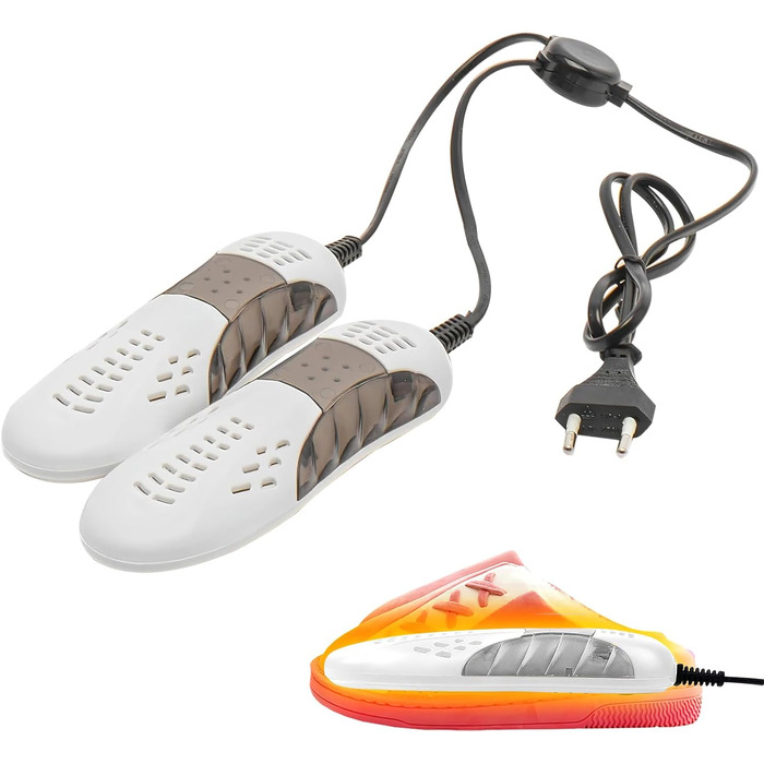 Електричний сушильник для взуття: сушильник для черевиків, гірськолижних черевиків, кросівок, сушильник для походів, дезодоратор, білий