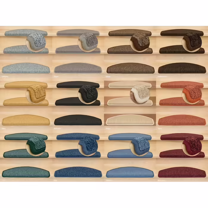Kettelservice-Metzker Stair Treads/Rugs Rambo 15-Piece Value Set, 17 Colors (-A-Light Grey-)