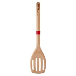 Лопатка кухонна Tefal Ingenio K23033 дерев'яна з прорізами, чорно-червона, нержавіюча сталь, 33.86 x 9.2 x 7 см, для посудомийної машини