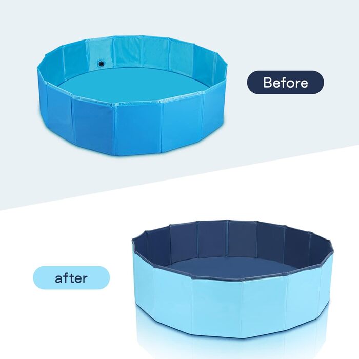 Dog Pool 120 cm Swimming Pool for Small Dogs, Foldable Pet Splash Pool, Dog Bathtub Pool for Dog Cat, Eco-Friendly PVC Swimming Pool