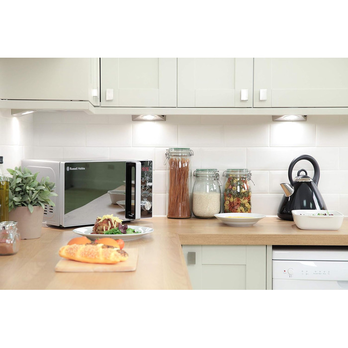 Мікрохвильова піч Russell Hobbs RHM2076S, 20 л, 800 Вт, срібна, окремо стояча