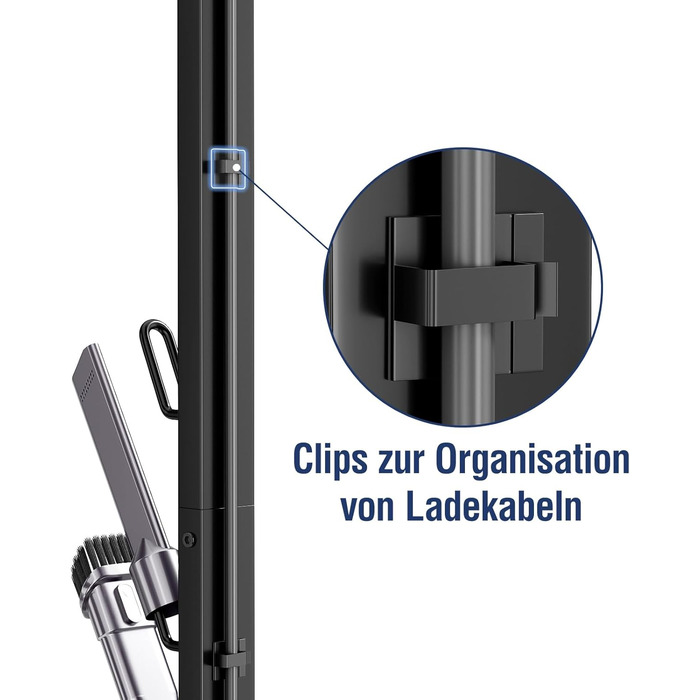 Підставка для пилососа Dyson – сумісна з V15, V12, V11, V10, V8, V7, V6 – автономна з кріпленням для аксесуарів – економія місця, без свердління
