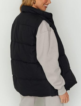 Жіноча жилетка Zhiyouni з пуховим наповнювачем, без рукавів, чорного кольору