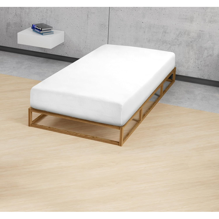 biberna Sleep & Protect 0802760 Fitted Sheet Molton Molton with Silver Protect Coating (blood, urine, and waterproof), antibacterial 1x 120x200 cm white
