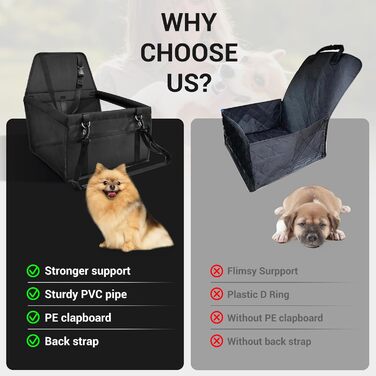 Автомобільний лежак для собак на заднє сидіння, чорний, з дихаючого матеріалу Oxford, миючий, для маленьких та середніх собак