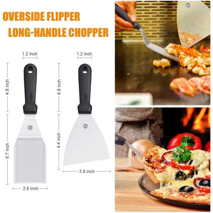 Набір для гриля Huolewa, нержавіюча сталь, 9 предметів: лопатки, щітки, турнери, сумка. Професійний аксесуар для BBQ, тепаньякі та кемпінгу