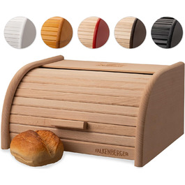 Бротоксина з бука, 32x25x16 см, з роликовим кришкою, ручна робота, натуральне дерево