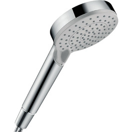 hansgrohe Vernis Blend - Showerhead, Hand Shower with round showerhead (100 mm), showerhead with anti-limescale function, 26270670 (Chrome, 2 water-saving spray patterns)