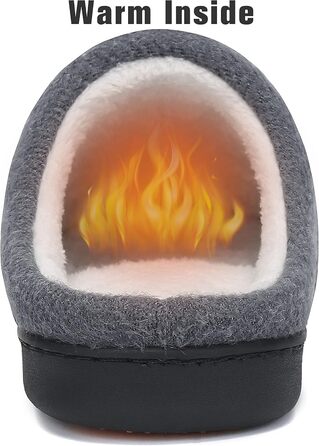 Тапочки жіночі зимові Mishansha Herren з піною пам'яті, антиковзкі, розмір 36-49 (темно-сірий, 37 EU)